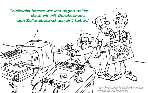 Fachbegriffe missverstanden - Durchschuss